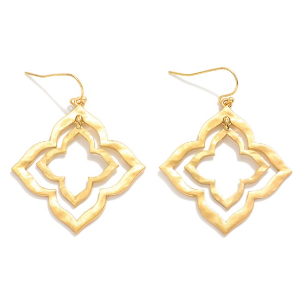 Nesting Metal Clover Drop Earrings 

- Approximately 1.75" L