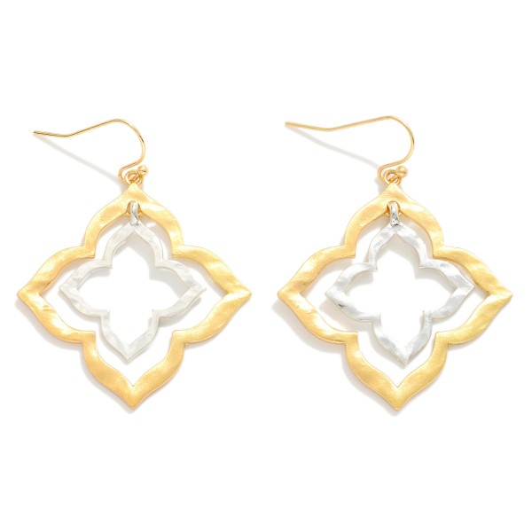 Nesting Metal Clover Drop Earrings 

- Approximately 1.75" L