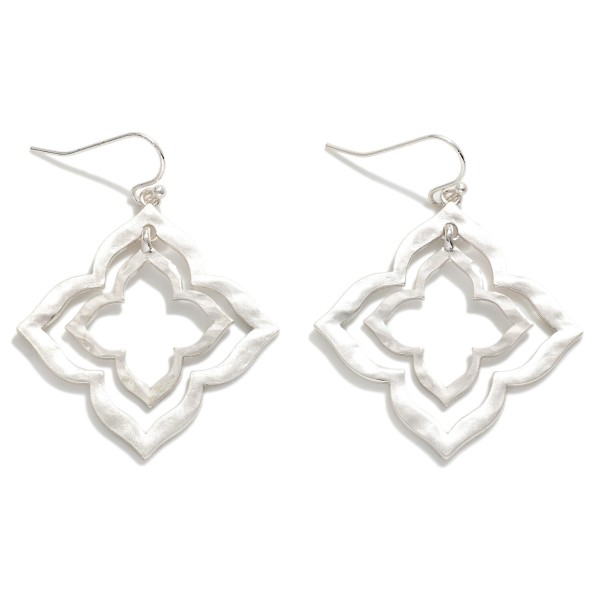 Nesting Metal Clover Drop Earrings 

- Approximately 1.75" L