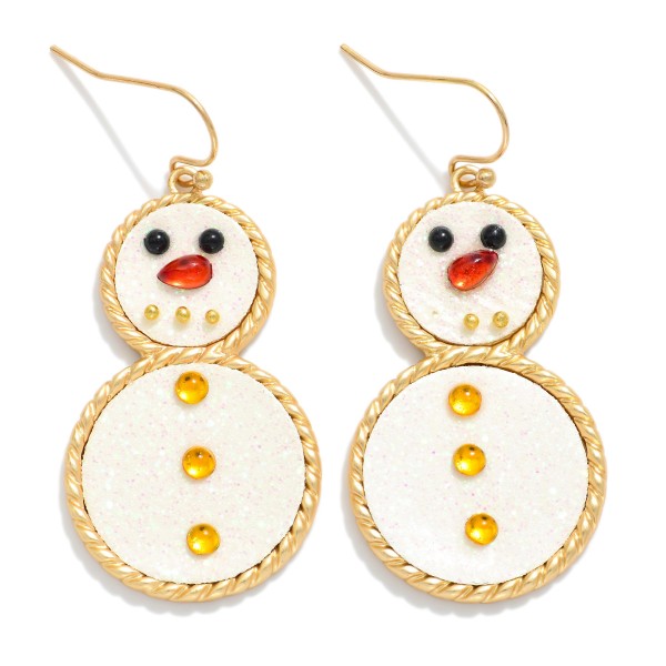 Wholesale glitter Snowman Drop Earrings L
