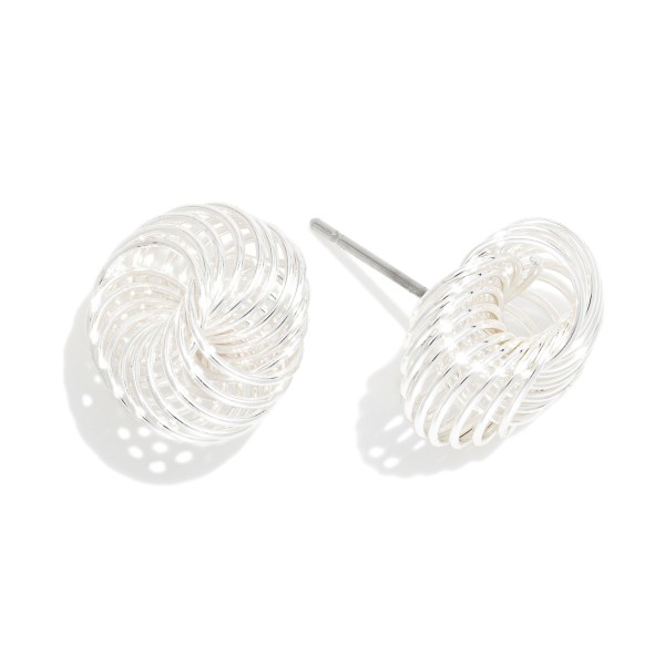 Wholesale metal Infinity Knot Stud Earring D