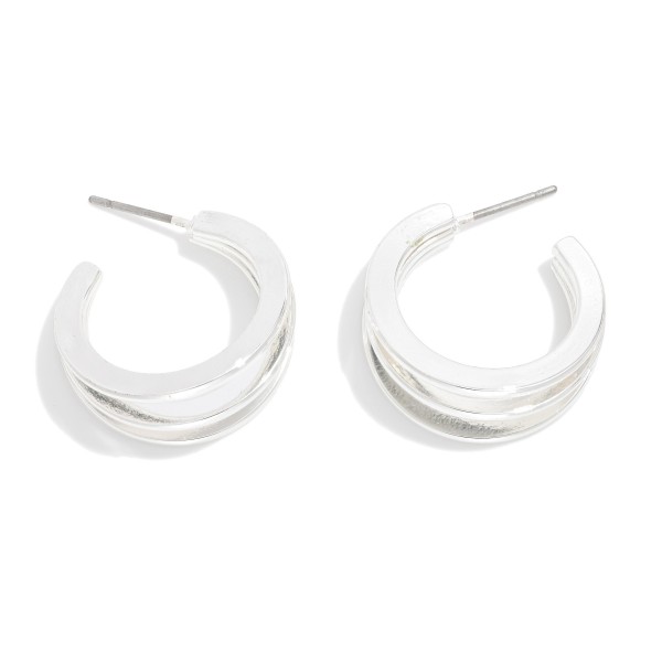 Wholesale layered Metal Hoop Drop Earrings D