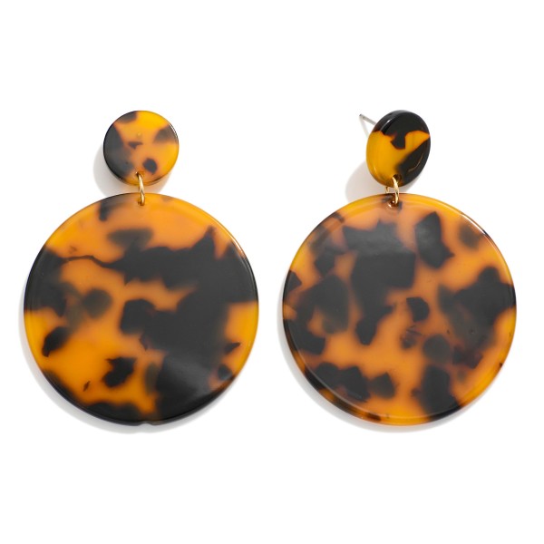 Linked Circle Marbled Acetate Post Drop Earrings

- Approximately 2.5" L


