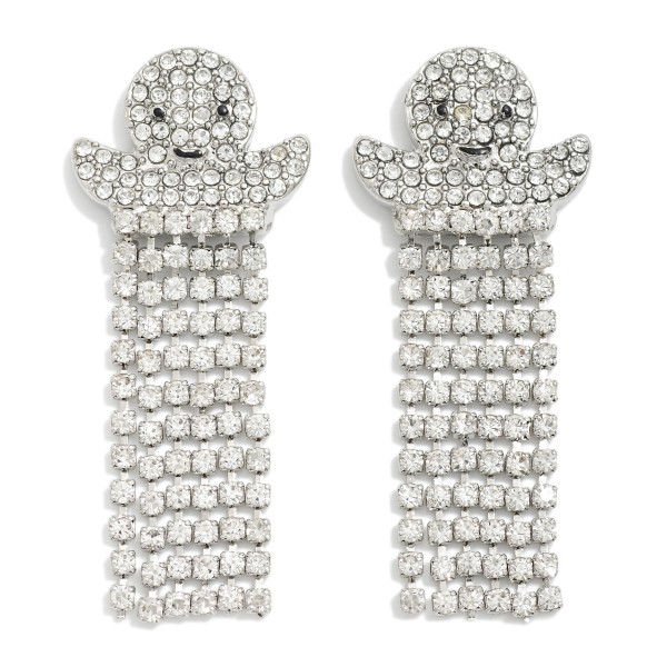 Wholesale rhinestone Studded Ghost Post Drop Earrings L