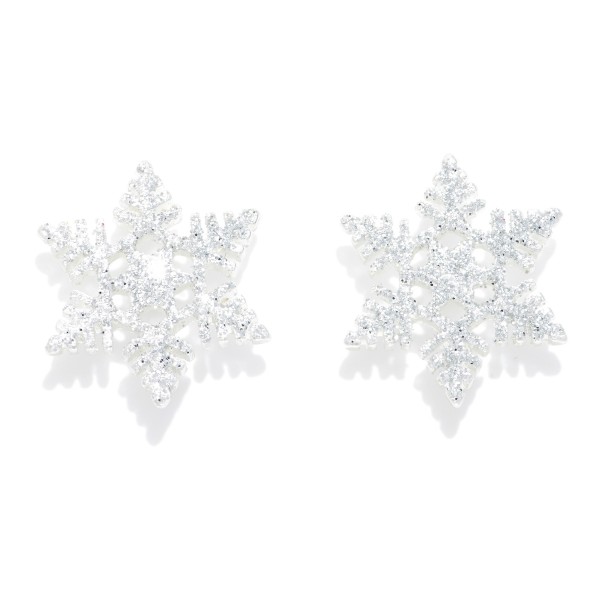Wholesale glittery Snowflake Stud Earring D