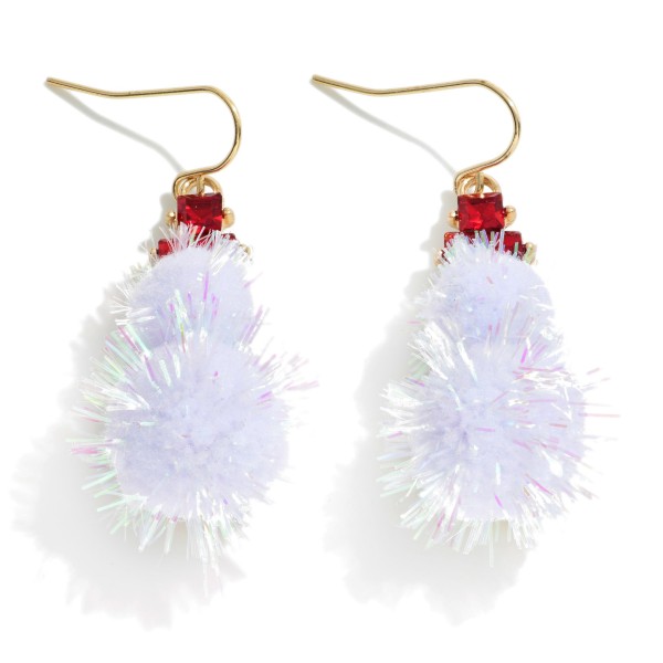 Wholesale snowman Drop Earrings Pompoms L