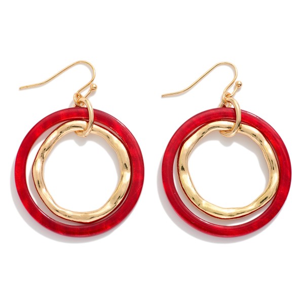 Linked Acetate Hoop Drop Earring

- Approximately 2" L 