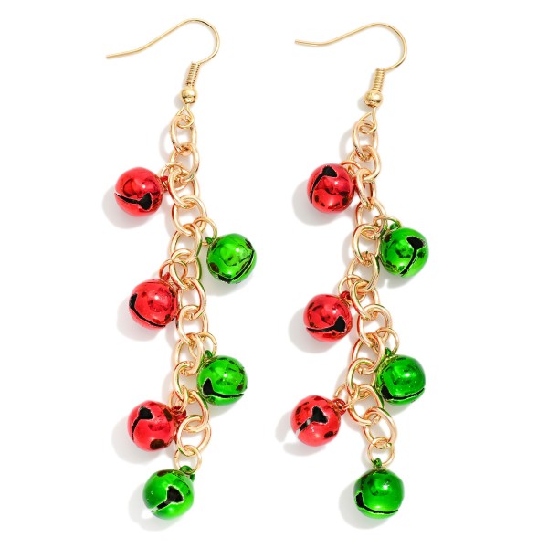 Linked Jingle Bell Drop Earrings 

- Approximately 3" L