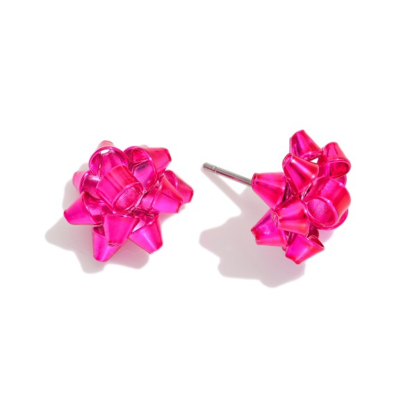 Metal Bow Stud Earrings

- Approximately 0.25" L

