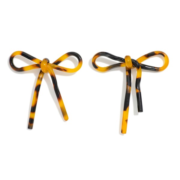 Acetate Bow Post Drop Earrings 

- Approximately 1.5" L
