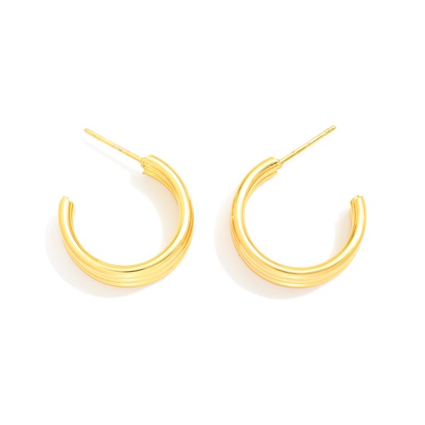 Wholesale layered Metal Hoop Earrings Stainless Steel Water Resistant L