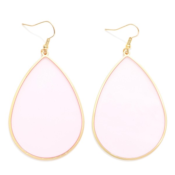 Long Acetate Teardrop Drop Earrings 

- Approximately 3" L