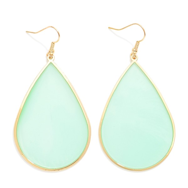 Long Acetate Teardrop Drop Earrings 

- Approximately 3" L