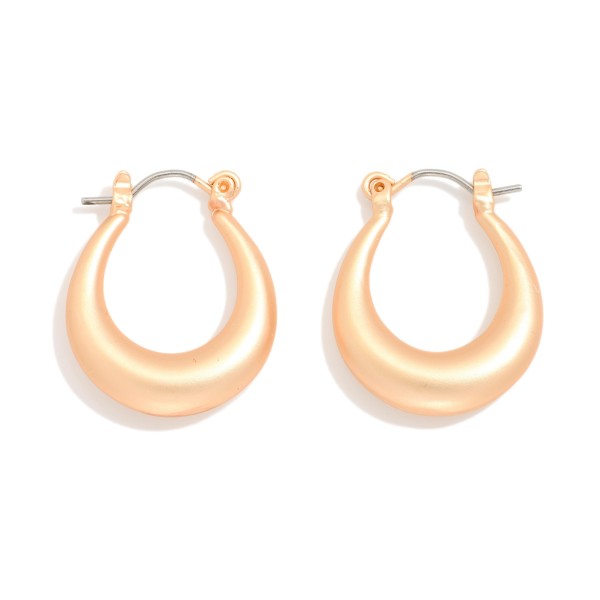 Metal Tapered Hoop Earring 

- Approximately .5" D