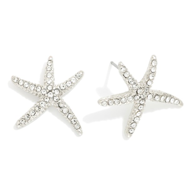 Studded Starfish Stud Earrings 

- Approximately 1" L