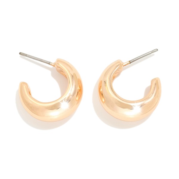 Small Metal Hoop Earrings 

- Approximately  .5" L 