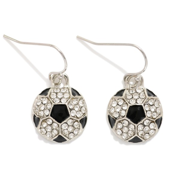 Rhinestone Sports Ball Drop Earrings 

- Approximately 1" L