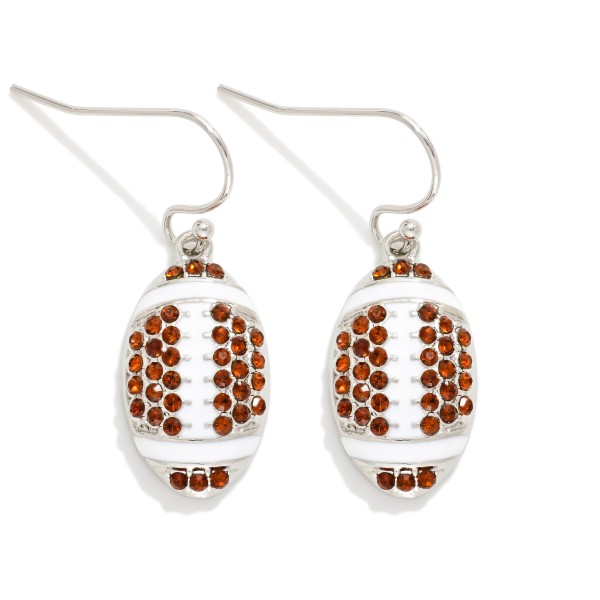 Rhinestone Sports Ball Drop Earrings 

- Approximately 1" L