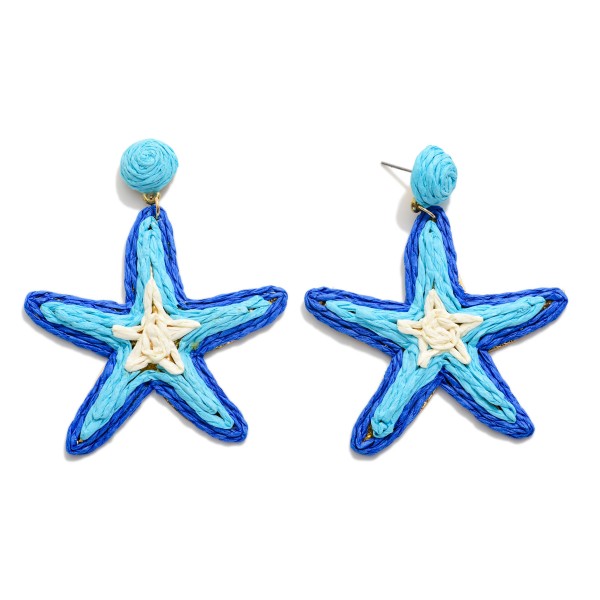 Raffia Star Post Drop Earrings 

- Approximately 3" L