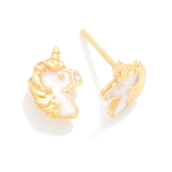 Unicorn Stud Earrings 

- Gold Filled 
- Approximately .25" L