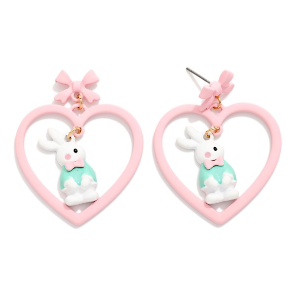 Clay Heart & Easter Bunny Drop Earrings 

- Approximately 1.25" L