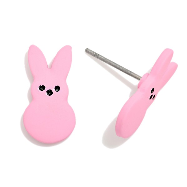Clay Easter Bunny Stud Earrings 

- Approximately .75" L