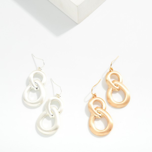Linked Teardrop Drop Earrings 

- Approximately 1.75" L