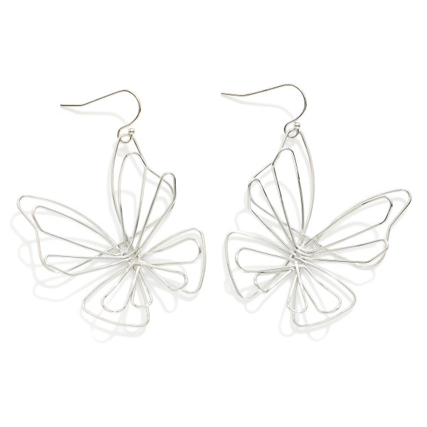 Twisted Metal Butterfly Shaped Drop Earrings 

- Approximately 1.5" L 
