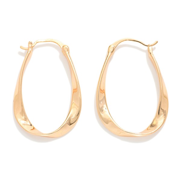 Simple Hollow U Hoop Drop Earring 

- Approximately 1.5" L 