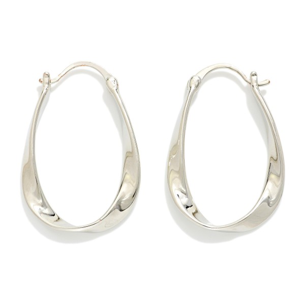 Simple Hollow U Hoop Drop Earring 

- Approximately 1.5" L 