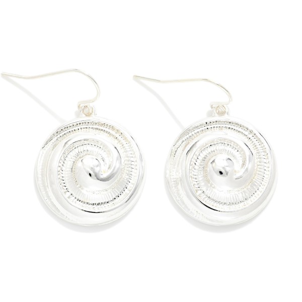 Metal Tone Fossil Drop Earrings 

- Approximately 1.25" L