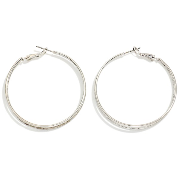 Layered Metal Tone Hoop Earring Drops 

- Approximately 1.75" D