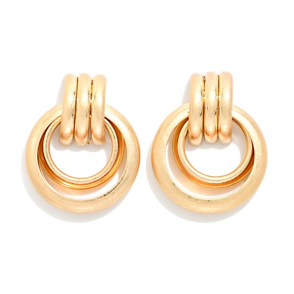 Metal Post Drop Door Knocker Earring 

- Approximately 1.05" L 