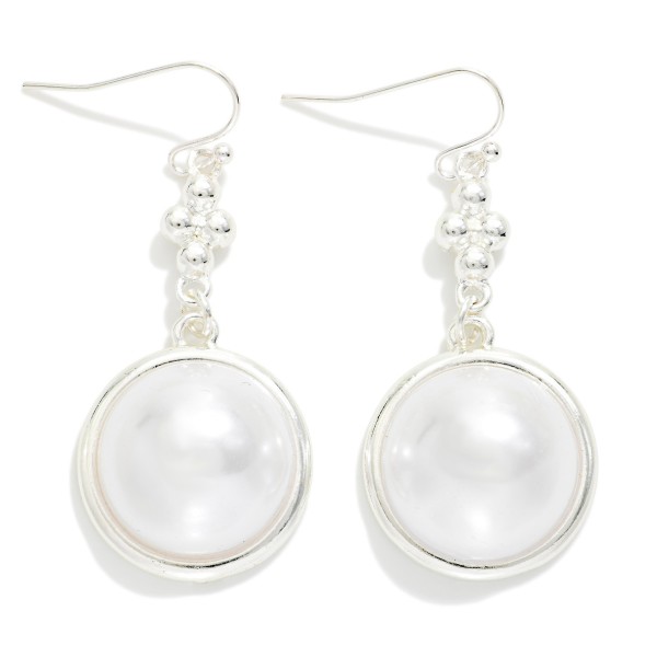 Linked Metal Pearl Drop Earring Featuring Ball Clusters 

- Approximately 1.75" L 