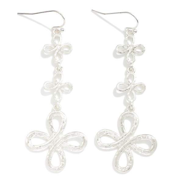 Chain Link Textured Metal Infinity Loop Drop Earring 

- Approximately 2.5" L 