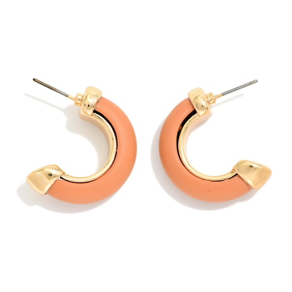 Matte Half Hoop Earrings 

- Approximately 1" L