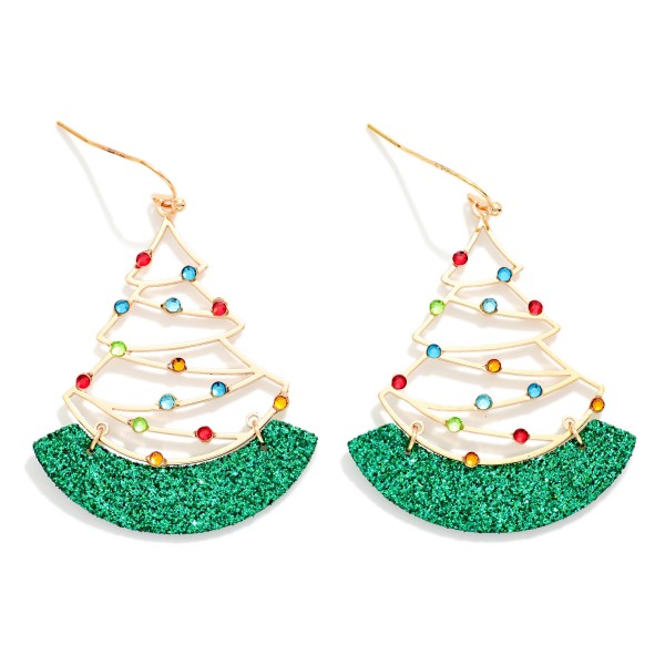 Metal Tone Wire Christmas Tree With Glitter Detail   

- Approximately 2" L