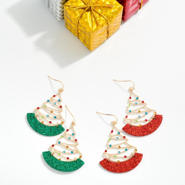 Metal Tone Wire Christmas Tree With Glitter Detail   

- Approximately 2" L