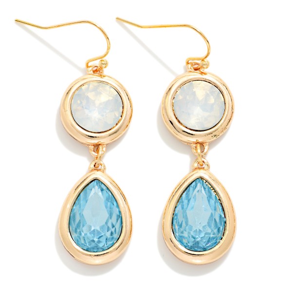 Faceted Acetate Circle & Teardrop Drop Earrings

- Approximately 2" L