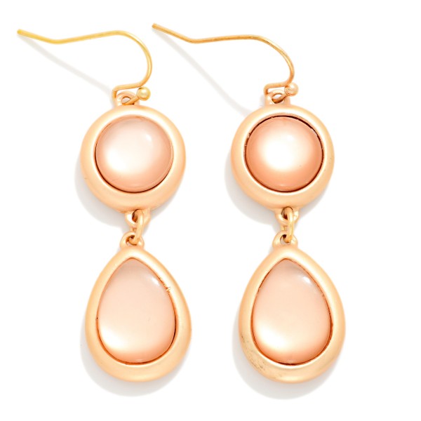 Acetate Circle & Teardrop Drop Earrings

- Approximately 2" L