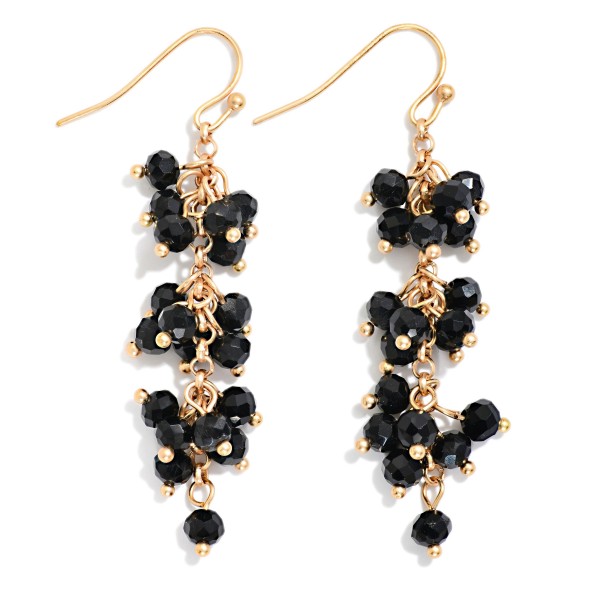 Chain Link Beaded Drop Earrings 

- Approximately 2" L
