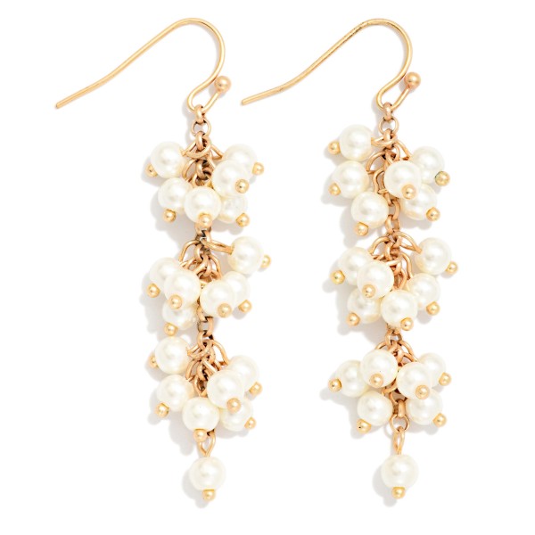 Chain Link Beaded Drop Earrings 

- Approximately 2" L