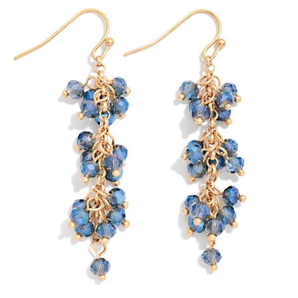 Chain Link Beaded Drop Earrings 

- Approximately 2" L