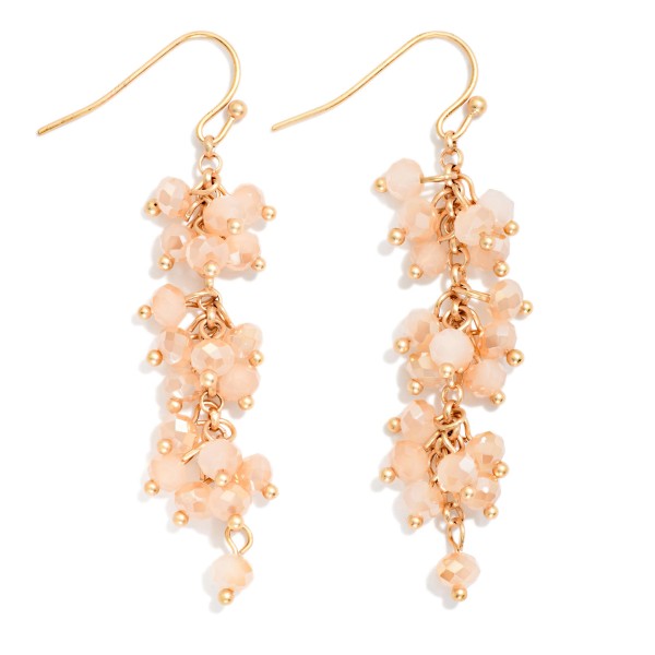 Chain Link Beaded Drop Earrings 

- Approximately 2" L