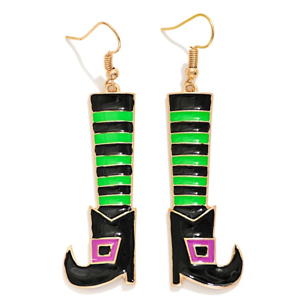 Enamel Witch Leg Drop Earrings 

- Approximately 2.25" L