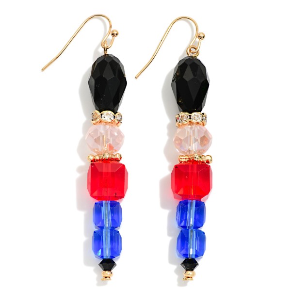 Faceted Bead Nutcracker Drop Earrings 

- Approximately 2.5" L