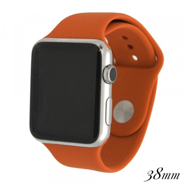 Wholesale solid burnt orange silicone watch band smart watches Fits mm smart wat