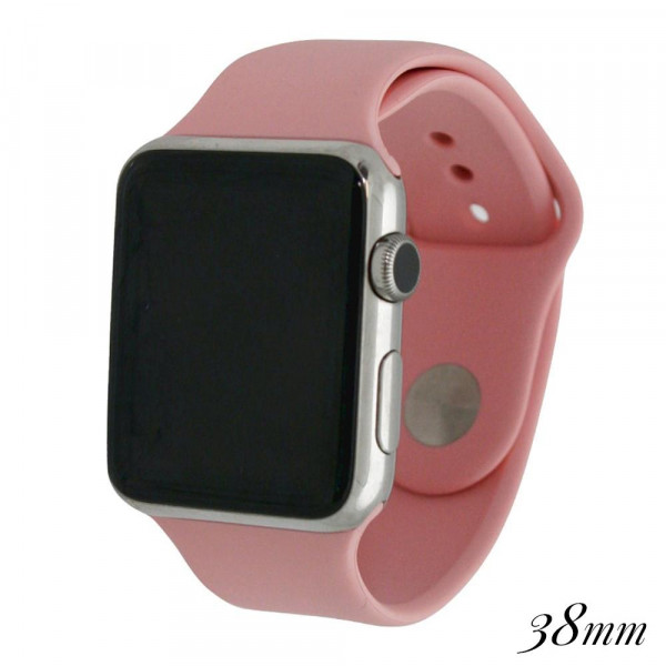 Wholesale solid light pink silicone watch band smart watches Fits mm smart watch