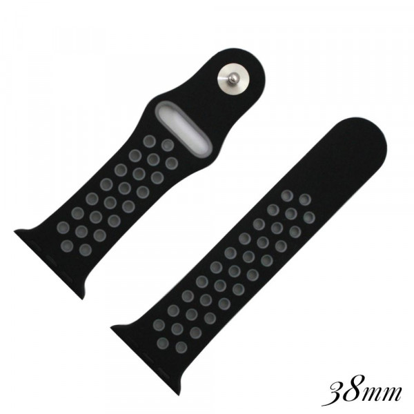 Wholesale black grey breathable silicone watch band smart watches Fits mm smart