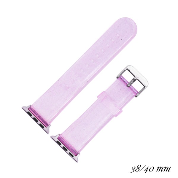 Wholesale rose Gold Glitter Interchangeable Silicone Printed Smart Watch Band Sm